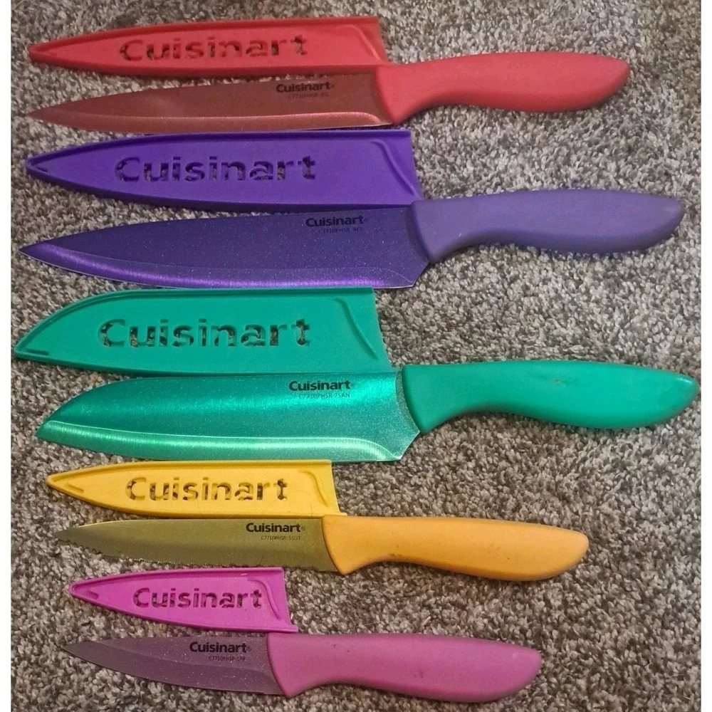 Cuisinart Multicolored 10 Piece Knife Set With Covers Kitchencore Chefcore